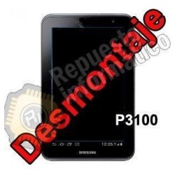 Pantalla NEGRA (lcd+tactil+marco) Tablet Samsung P3100 (3G) (DESMONTAJE)
