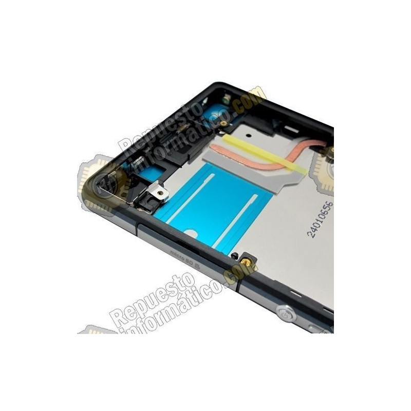 Marco metalico negro + botones XPERIA Z2 D6503 (Nuevo)