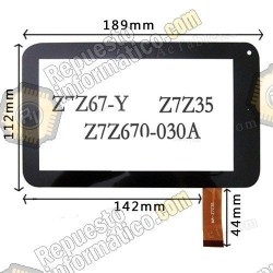 Tactil Tablet Via 8850 7'', Negro,   ref:  Z7Z67-Y    (MODELO A9)