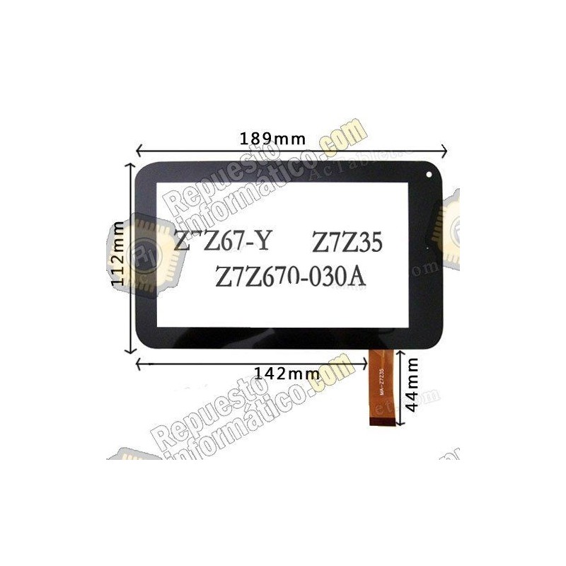 Tactil Tablet Via 8850 7'', Negro,   ref:  Z7Z67-Y    (MODELO A9)