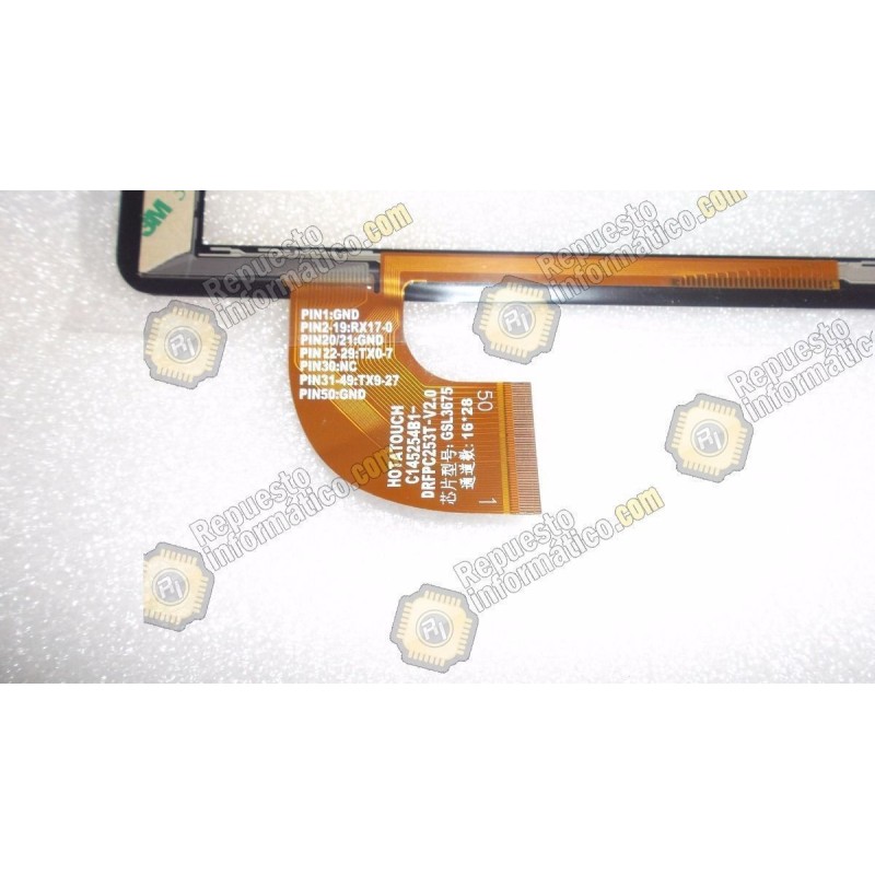 TACTIL TABLET GENERICA 10.1" HOTATOUCH C145254B1-DRFPC253T-V2.0 NEGRO (MODELO D29)