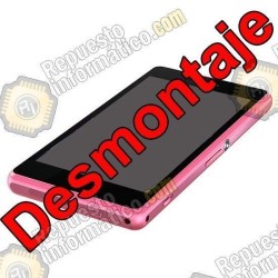 Pantalla (LCD+TACTIL+MARCO) Xperia Z1 Compact (DESMONTAJE) (ROSA)