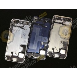 Chasis Pre-ensamblado (flex incluidos+soportes metalicos) para Iphone 5S (plata y blanco)