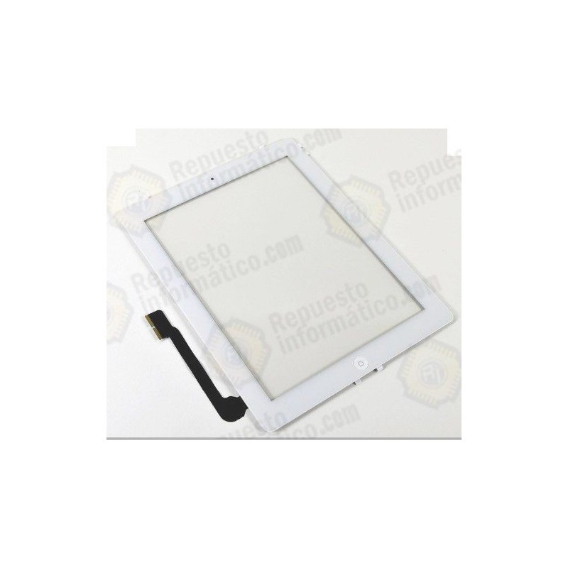 Tactil Completo ipad 3 con boton home y pegatinas Blanco
