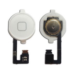 Botón home + cable flex para iPhone 4 Blanco