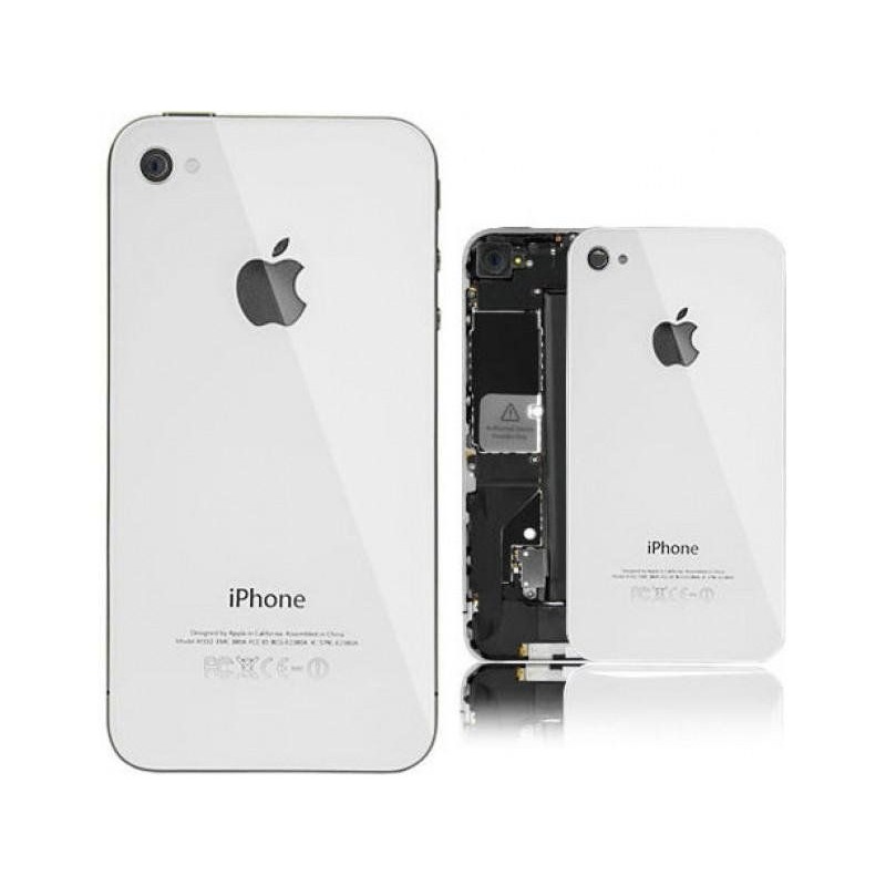 Tapa trasera cristal iPhone 4 blanca