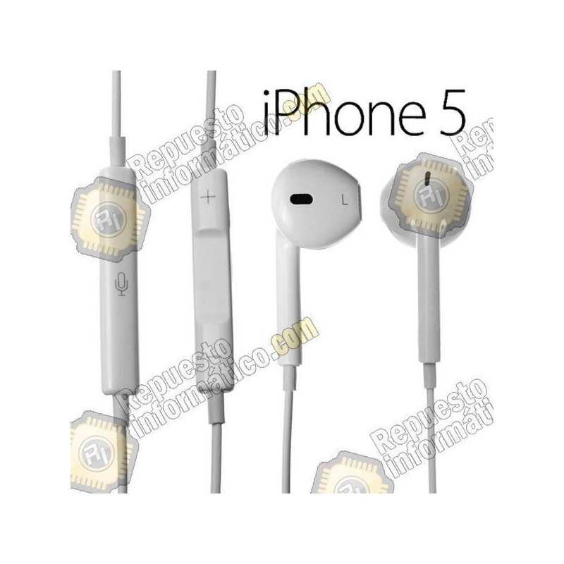 Cascos Auricular moviles Apple iphone 5 (Blanco) (Nuevos)