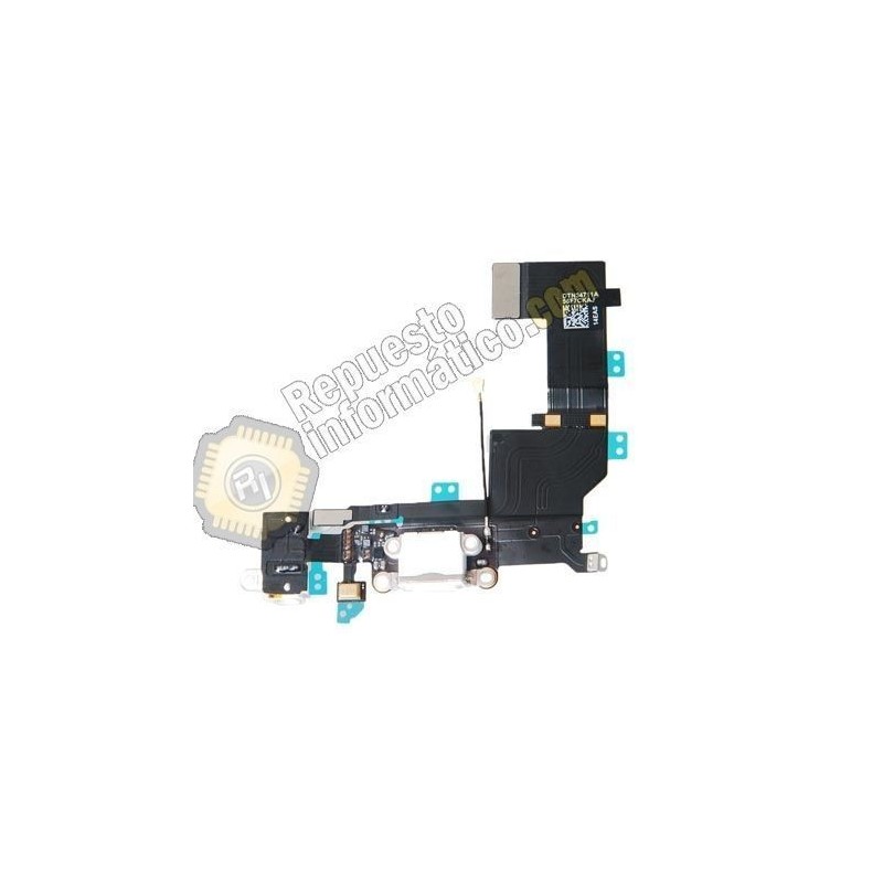 Flex conector de carga y accesorios  iPhone 5S blanco