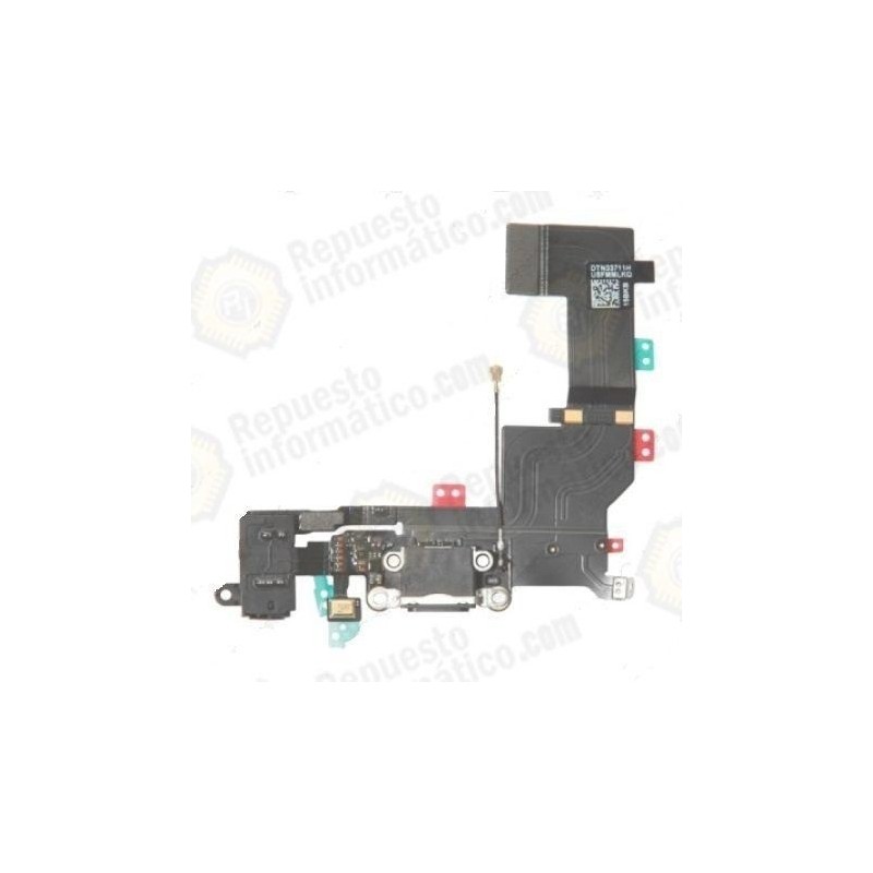 Flex conector de carga y accesorios iPhone 5S negro