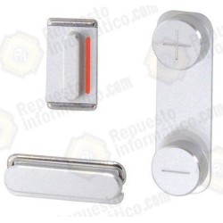 Set 3 Piezas Botones Silver Original iPhone 5S