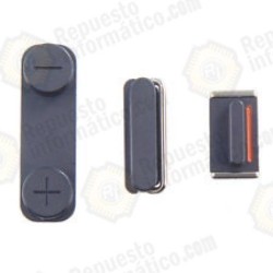 Set 3 Piezas Botones Negro original iPhone 5S