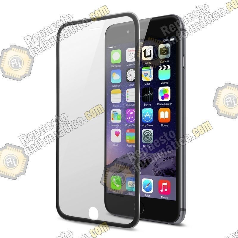 Cristal Templado Borde Fino iPhone 6 (4.7")  (Negro)