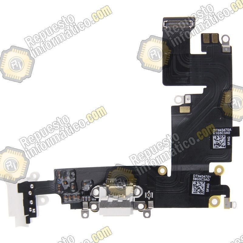 Flex Conector Carga + Micro Original Apple Iphone 6 Plus (5.5")  (NEGRO)