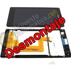 Pantalla (LCD+TACTIL+MARCO) XPeria T3 (NEGRA) (DESMONTAJE)