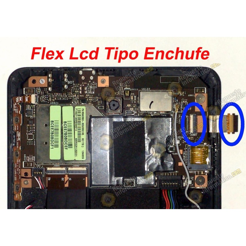 LCD Asus MEMO Pad / ME173 (desmontaje) (Tipo enchufe)