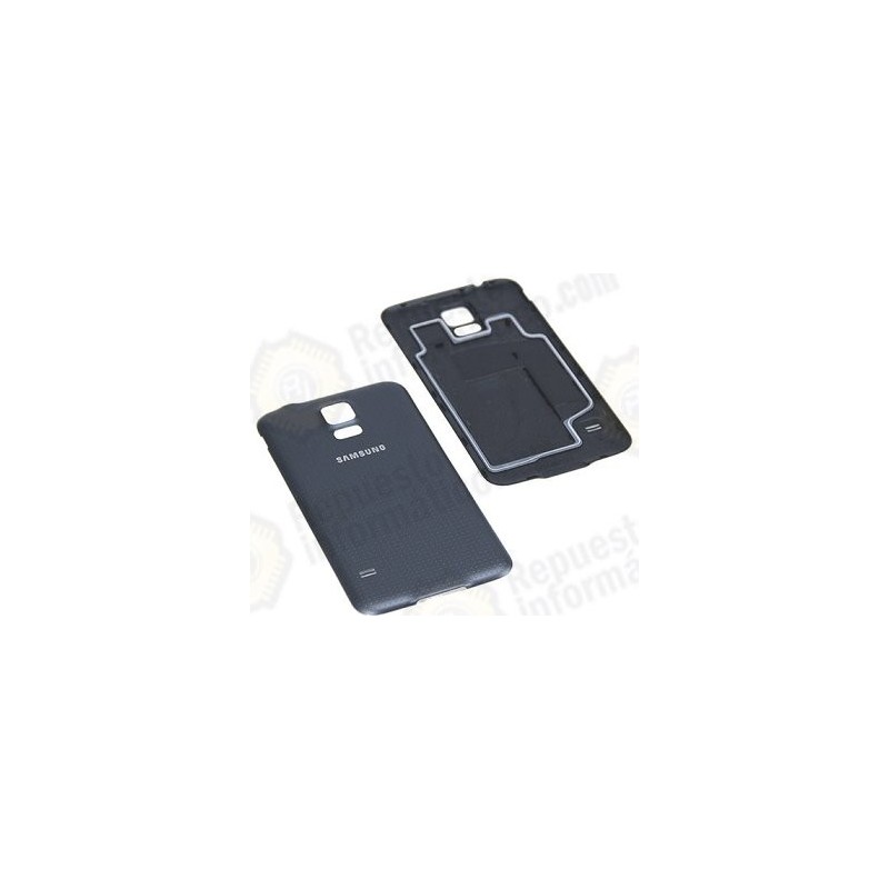 Tapa+goma Negro Original G900F Galaxy S5