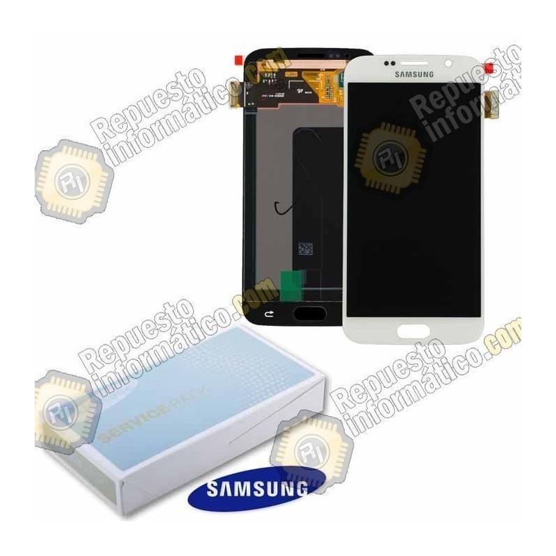 Pantalla (lcd+tactil) blanca Samsung Galaxy S6 (Directo de fabrica) (GH97-17260B)