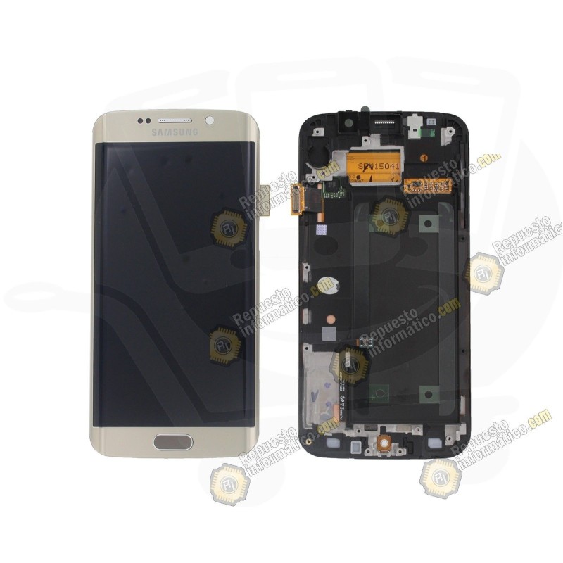 Pantalla (Lcd+tactil+premarco) Dorada GALAXY S6 Edge/ G925 (Directo de fabrica) (GH97-17162C)