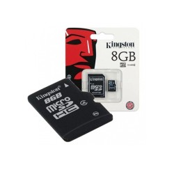 Micro SD Kingston 8GB + Adaptador/Clase 4