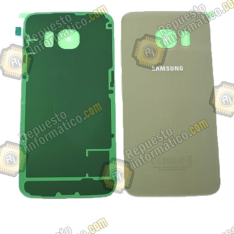 Tapa trasera de cristal Dorada Galaxy G925 (S6 Edge)