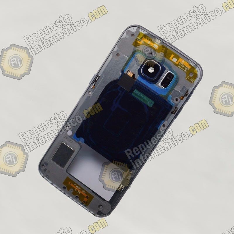 Chasis Azul Galaxy S6 Edge (G925) +buzzer+NFC y Botones (SWAP)