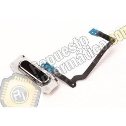 Flex-Boton Home Galaxy S5, Sensor Huellas, (BLANCO) (Desmontaje)
