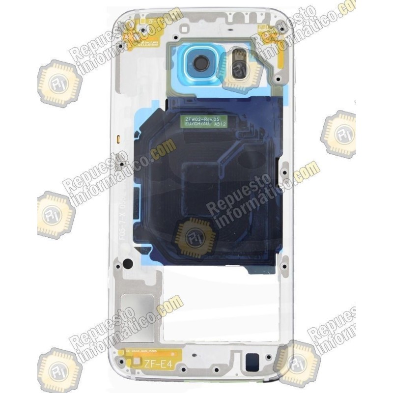 Chasis con lentilla Cian Galaxy S6  (G920) +buzzer+NFC y Botones (SWAP)