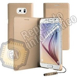 Flip Wallet Cover Premium 100% Original , Galaxy S6 Edge (G925) - Dorado (Desmontaje)