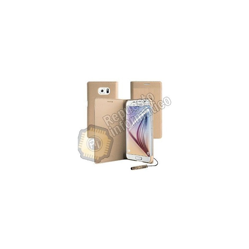 Flip Wallet Cover Premium 100% Original , Galaxy S6 Edge (G925) - Dorado (Desmontaje)