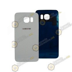 Tapa trasera de cristal Blanca Galaxy G925 (S6 Edge) desmontaje