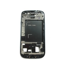 Marco frontal / Chasis Pantalla con Boton Home Samsung Galaxy S3 Neo I9300I I9308I Azul