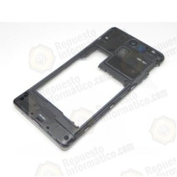 CARCASA INTERMEDIA CON LENTE DE CAMARA ORIGINAL SONY XPERIA V LT25I NEGRA