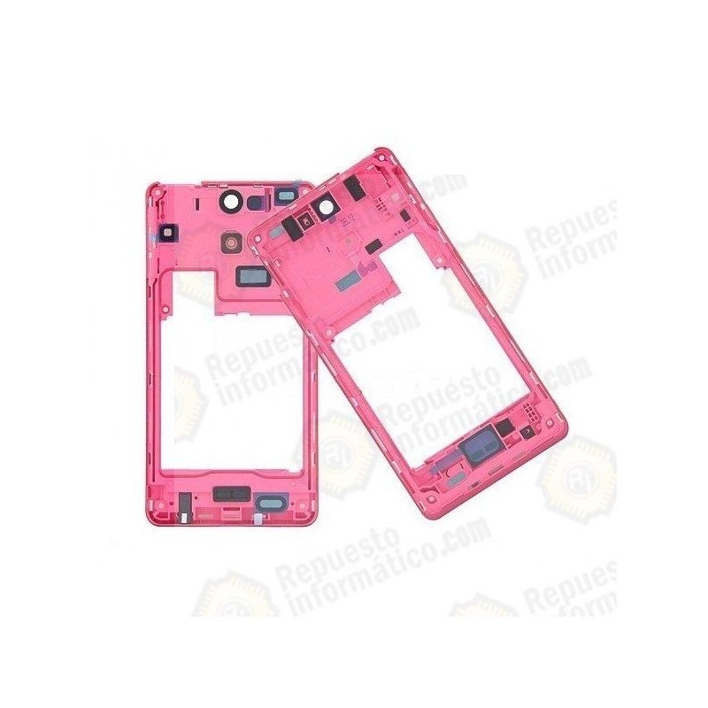 CARCASA INTERMEDIA CON LENTE DE CAMARA ORIGINAL SONY XPERIA V LT25I ROSA