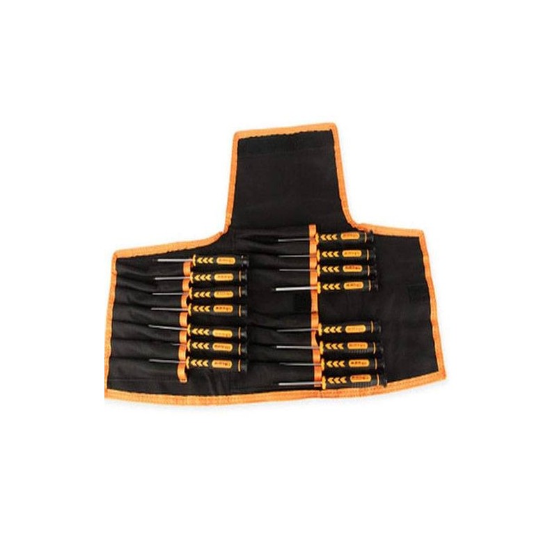 KIT de Destornilladores con 15 Piezas Jakemy + Funda Soporte