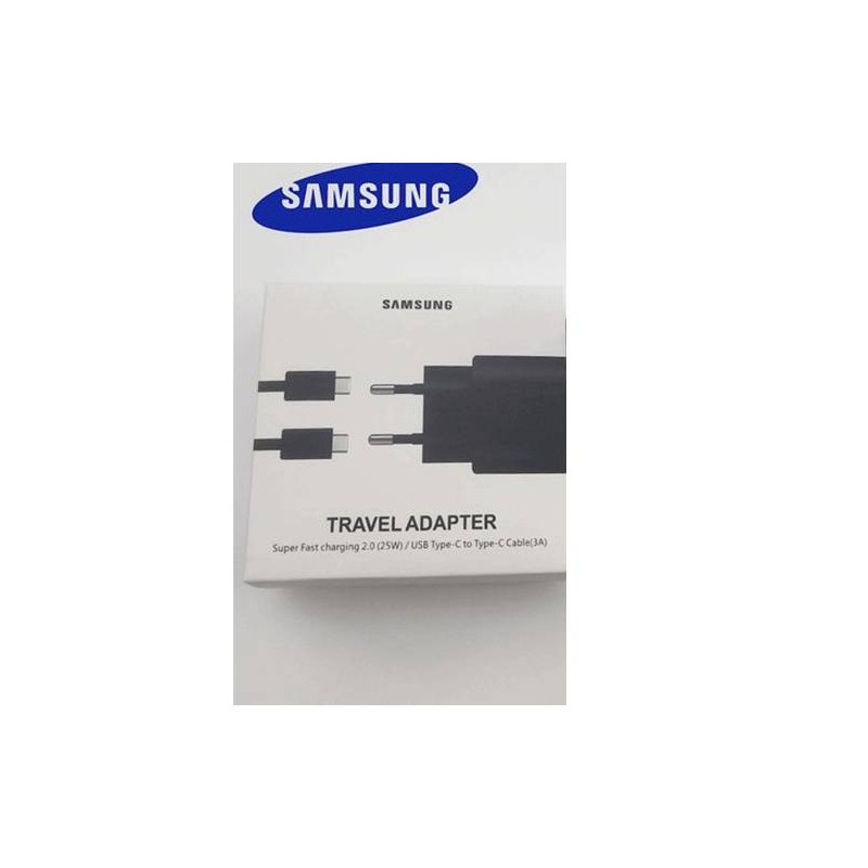 Cargador y Cable USB-C a Tipo C Original Samsung Negro