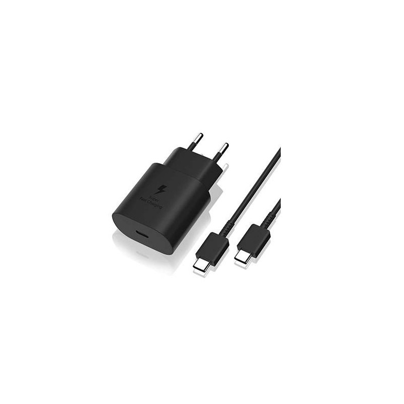 Cargador y Cable USB-C a Tipo C Original Samsung Negro