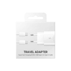 Cargador y Cable USB-C a Tipo C Original Samsung Blanco