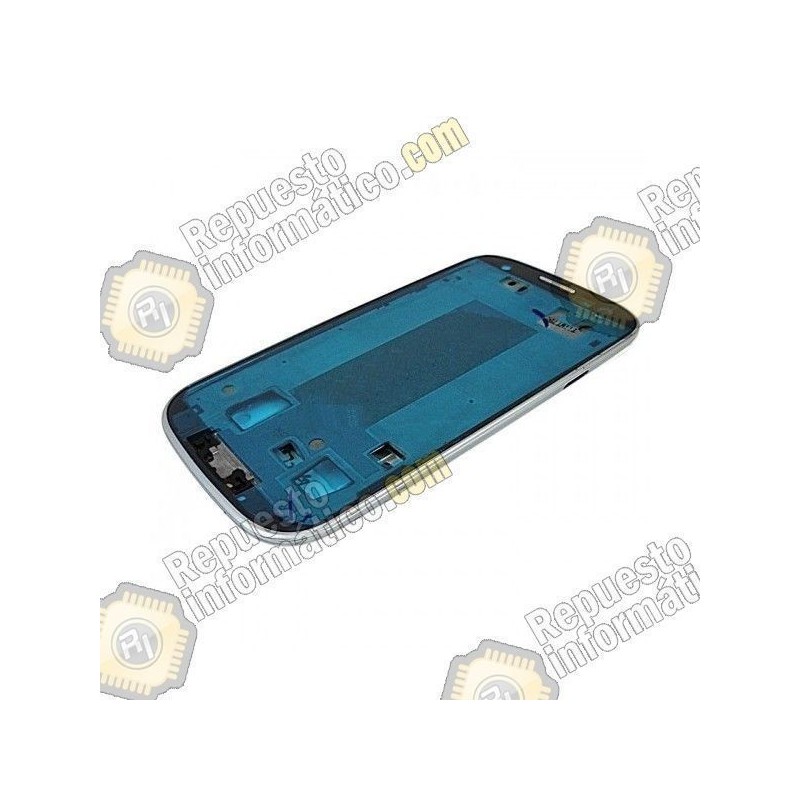 Marco frontal Samsung Galaxy i8190 para movil blanco