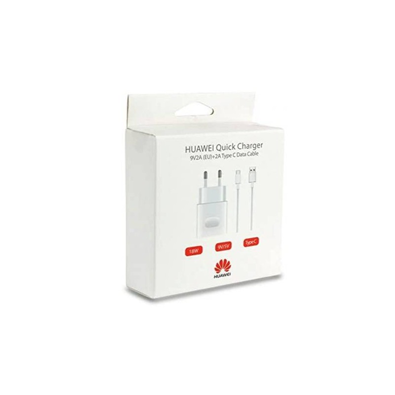 Cargador Original de Carga Rapida 18W y Cable Tipo C Huawei