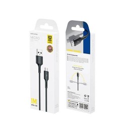 Cable de Datos MicroUsb de Carga Rapida 3A Negro