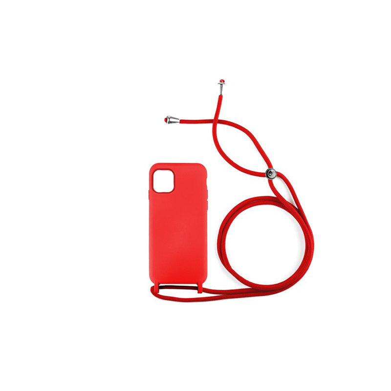 Funda Silicona Premium con Cordones iPhone 13 Pro Roja