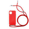 Funda Silicona Premium con Cordones iPhone 13 Pro Roja