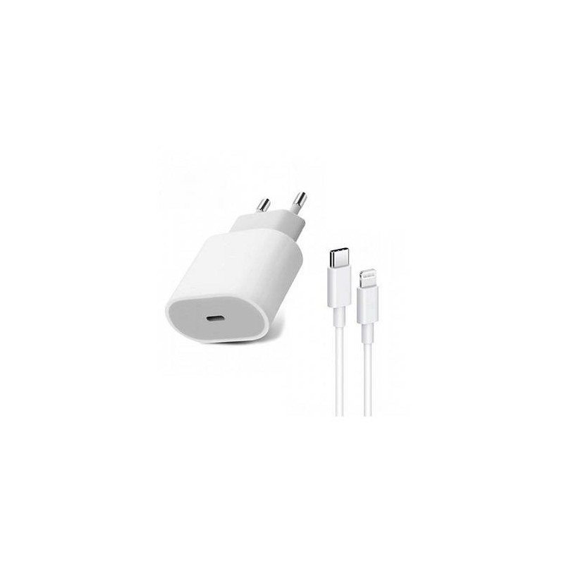 Cargador 20W USB-C y Cable USB C a Lighting para iPhone 12