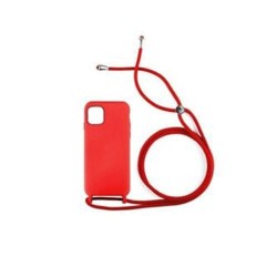Funda Silicona Premium con Cordones iPhone 12, iPhone 12 Pro Roja