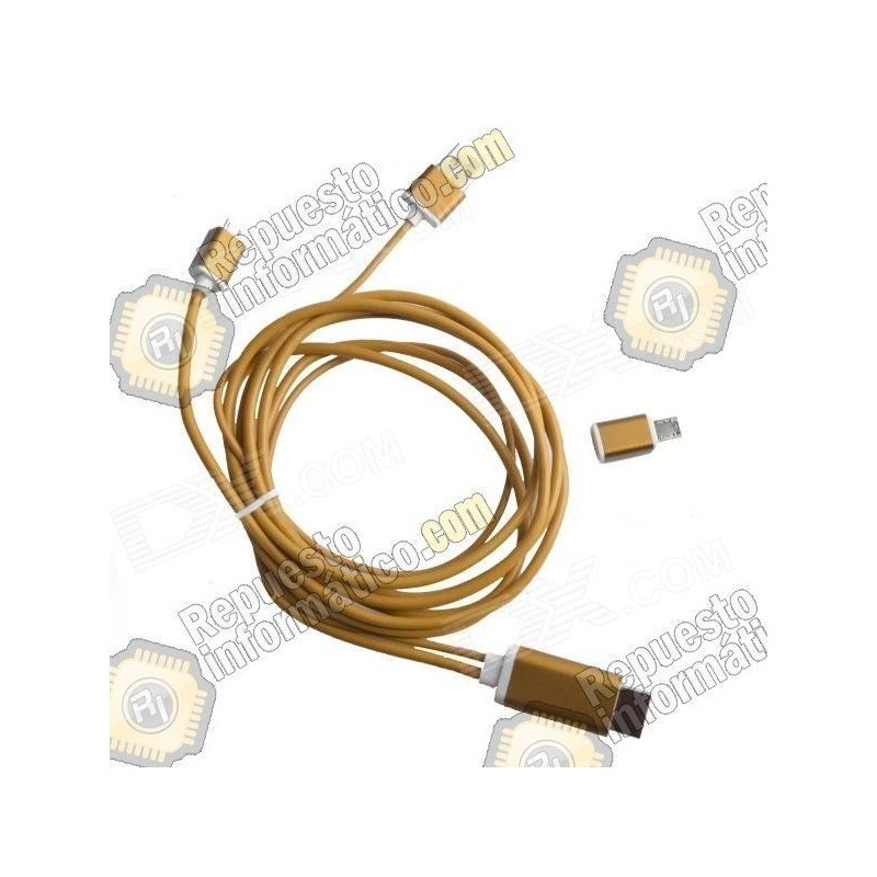 Adaptador Samsung Galaxy S4 / S3  -  Note 2 / Note 3 MHL 2.0 HDTV HDMI (DORADO)