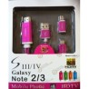 Adaptador Samsung Galaxy S4 / S3  -  Note 2 / Note 3 MHL 2.0 HDTV HDMI (FUCSIA)