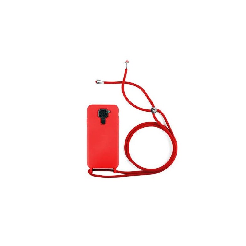 Funda Roja con Cordones para Xiaomi Redmi Note 9s, Redmi Note 9 Pro