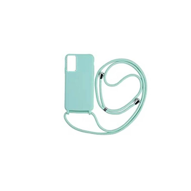 Funda de Silicona Premium con Cordones Samsung Galaxy S22 Plus Verde Menta