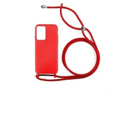Funda de Silicona Premium con Cordones Xiaomi Redmi Note 11 Roja