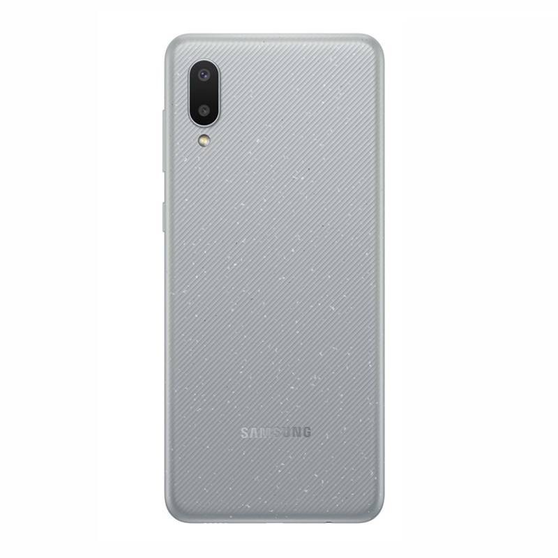 Tapa trasera azul con lente para Samsung Galaxy A02 A022 Gris